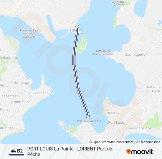 B2 Ferry Line Map
