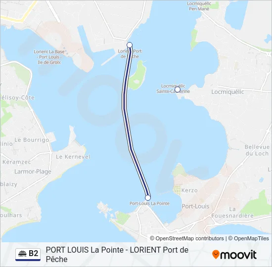 B2 Ferry Line Map