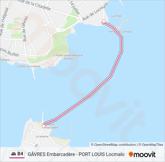 B4 Ferry Line Map