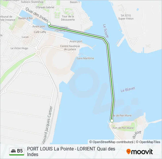 B5 Ferry Line Map