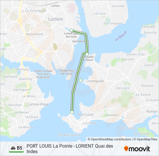 B5 ferry Line Map