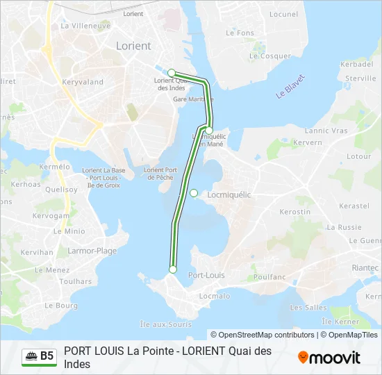 B5 Ferry Line Map