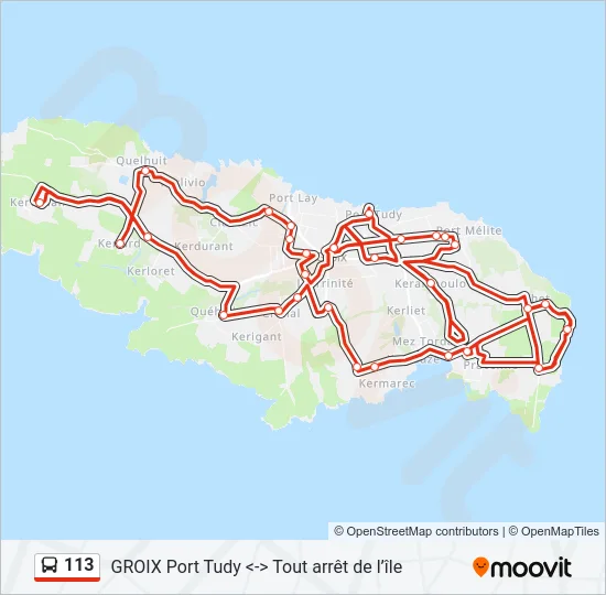 113 Bus Line Map