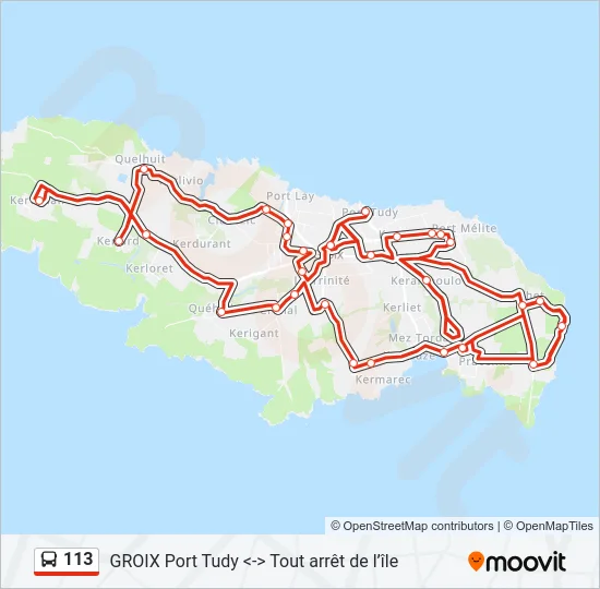 113 Bus Line Map