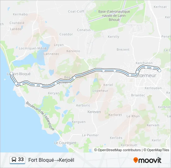 33 Bus Line Map