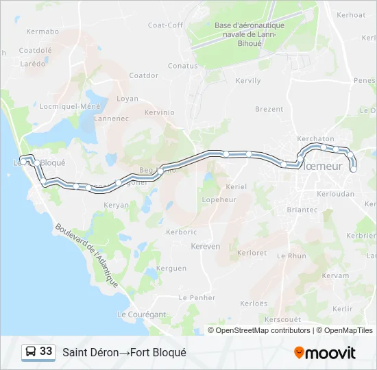 33 Bus Line Map