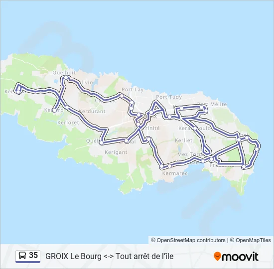 35 Bus Line Map