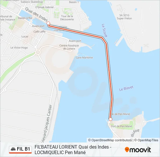 FIL B1 Ferry Line Map