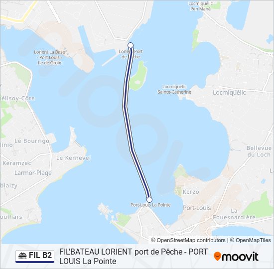 FIL B2 Ferry Line Map