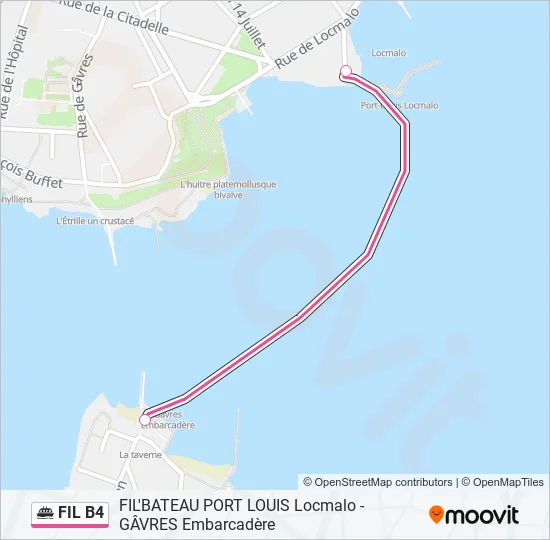 FIL B4 Ferry Line Map