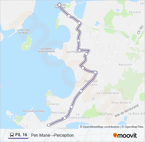 FIL 16 Bus Line Map