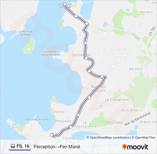 FIL 16 Bus Line Map