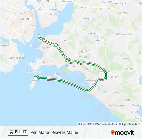 FIL 17 Bus Line Map