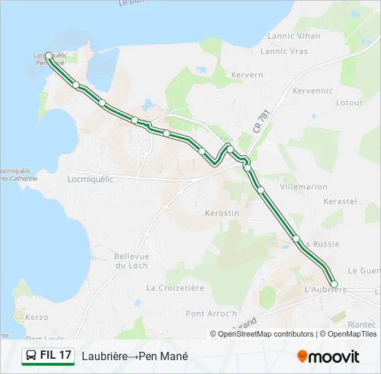 FIL 17 Bus Line Map