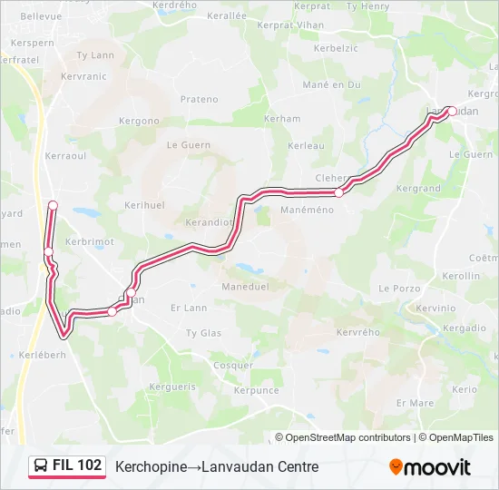 FIL 102 Bus Line Map