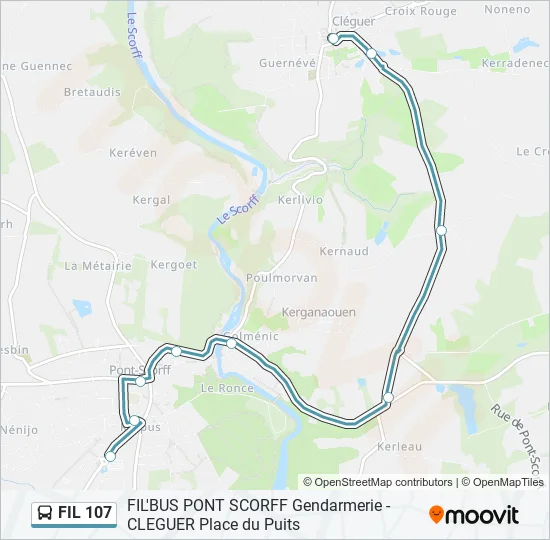 FIL 107 Bus Line Map