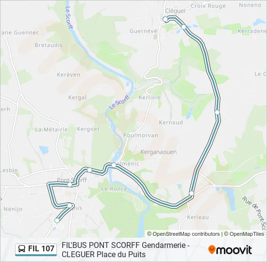 FIL 107 Bus Line Map