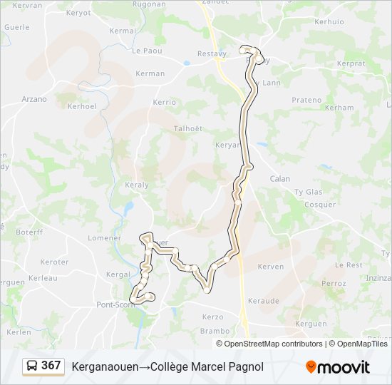 367 Bus Line Map