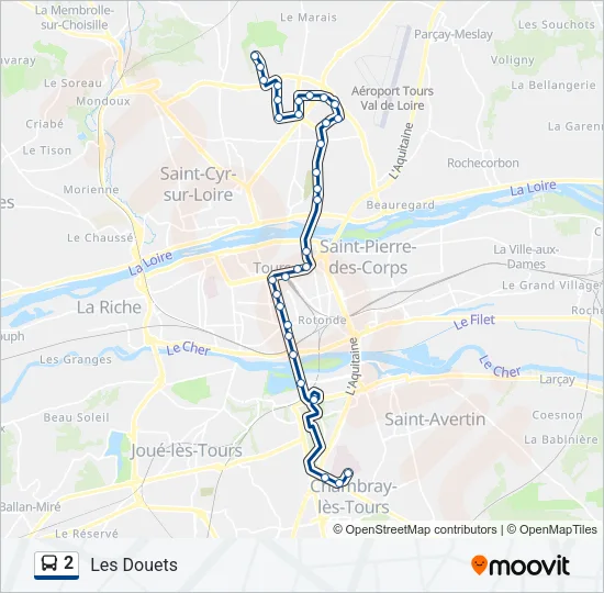2 Bus Line Map