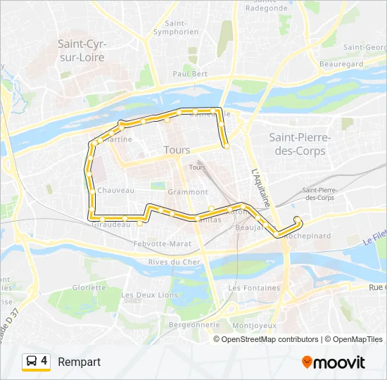 4 Bus Line Map