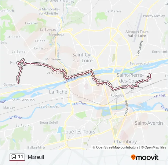 11 Bus Line Map