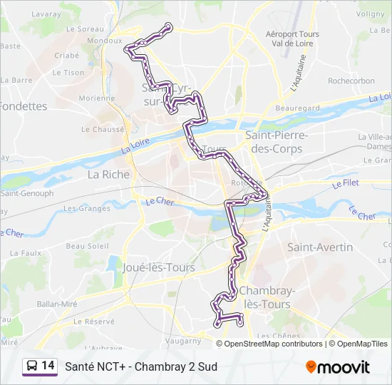 14 Bus Line Map