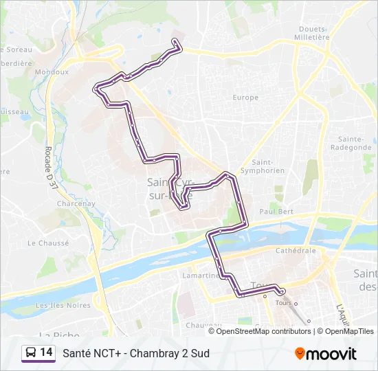 14 Bus Line Map