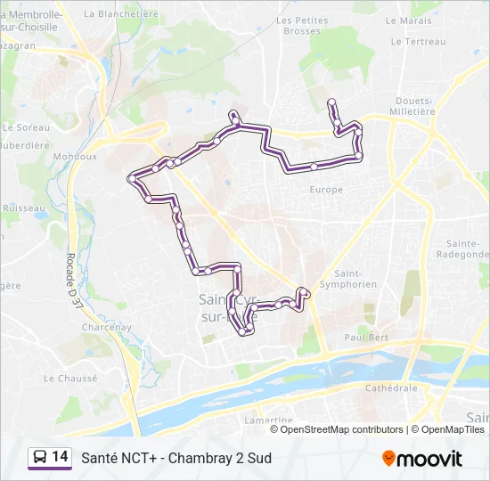 14 Bus Line Map