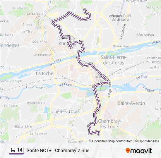 Mapa de 14 de autobús