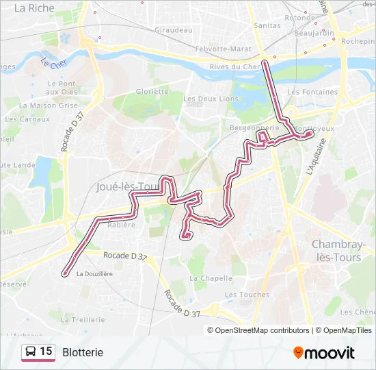 15 Bus Line Map