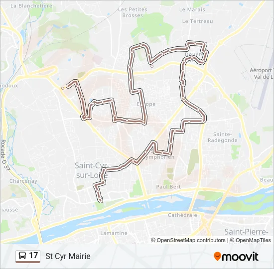 17 Bus Line Map