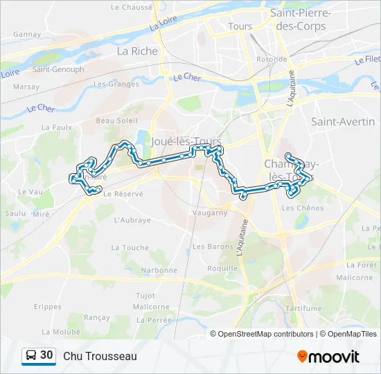 30 Bus Line Map