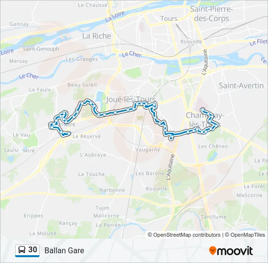 30 Bus Line Map