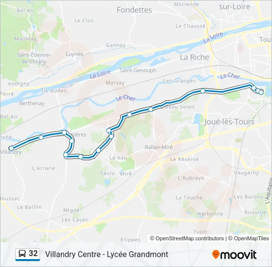 32 Bus Line Map