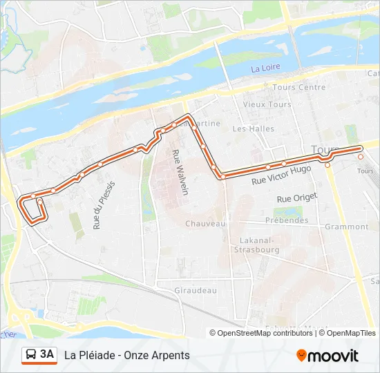 3A Bus Line Map
