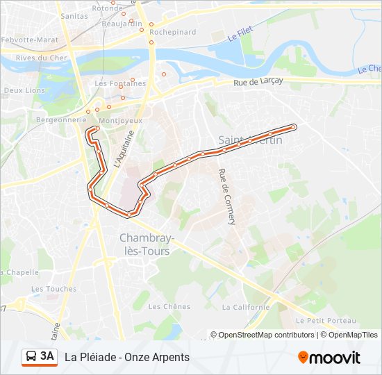 3A bus Line Map