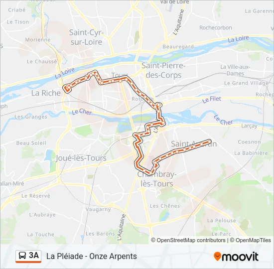 3A Bus Line Map