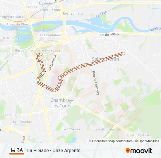 3A Bus Line Map