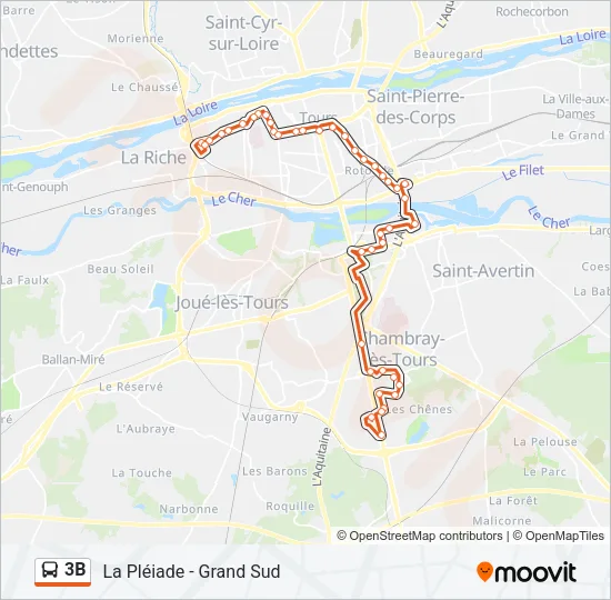 3B Bus Line Map
