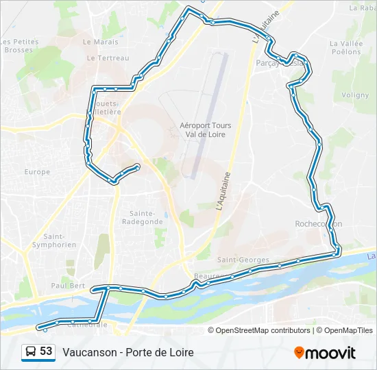 53 Bus Line Map