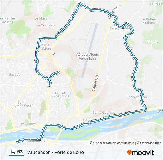 53 Bus Line Map