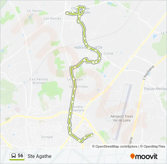 56 Bus Line Map
