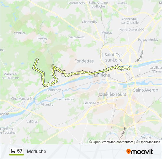 Mapa de 57 de autobús