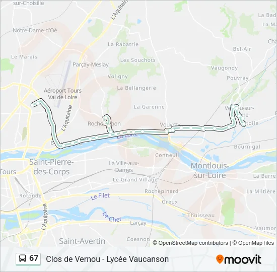 67 Bus Line Map