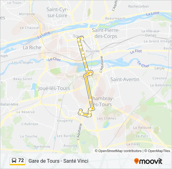 72 Bus Line Map