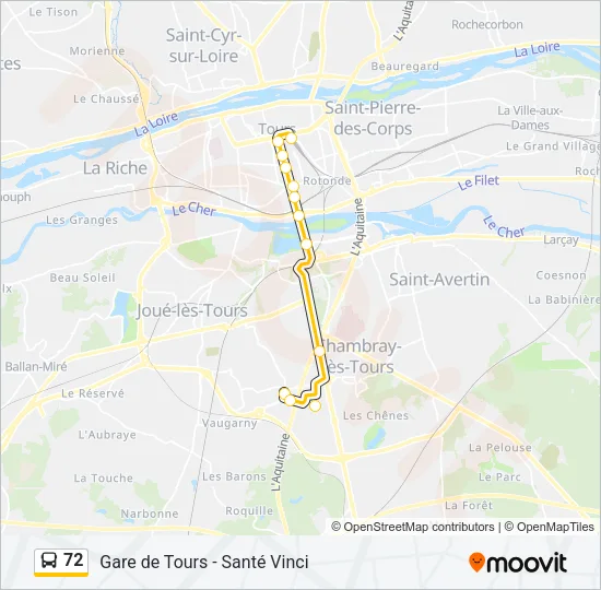 72 Bus Line Map
