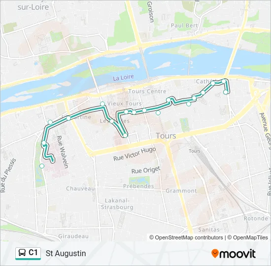 C1 Bus Line Map
