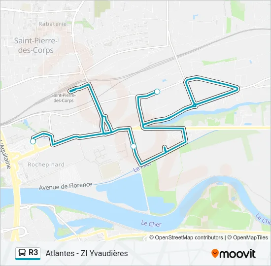 R3 Bus Line Map