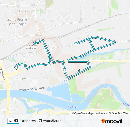 R3 Bus Line Map