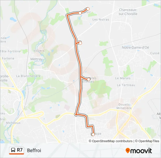 R7 Bus Line Map
